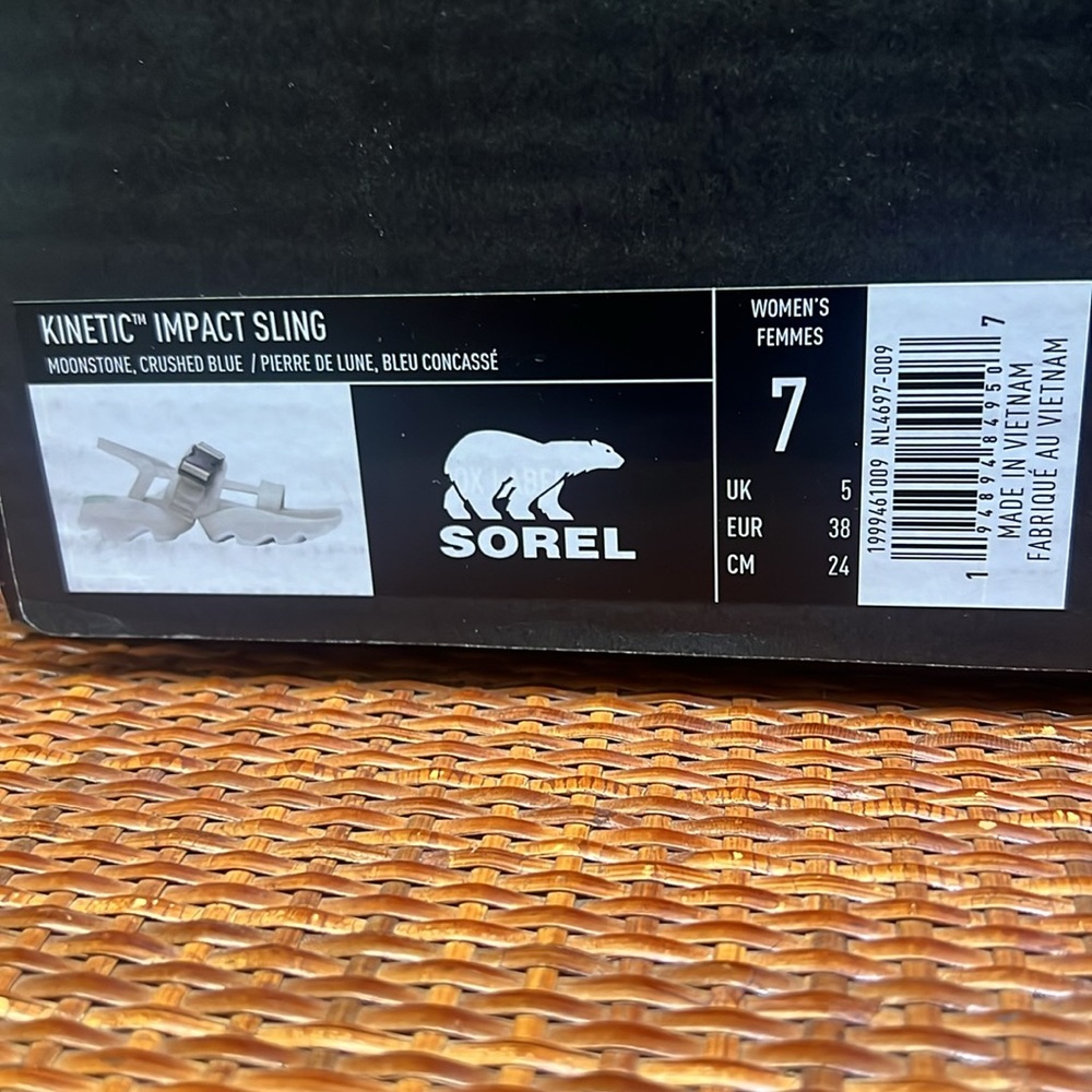 Sorel Silver and Blue Sporty Platform Sandals - Picture 3 of 3